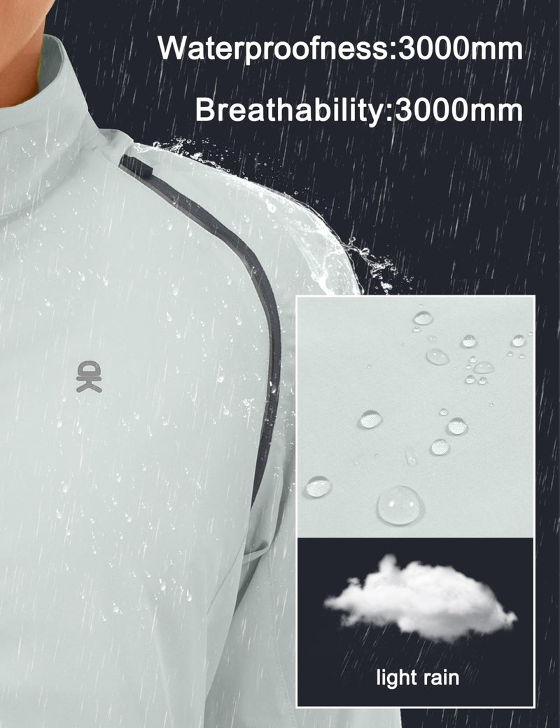 Little Donkey Andy Women's Quick-Dry Running Jacket Convertible UPF 50+ Cycling Jacket Windbreaker with Removable Sleeves Light Gray Size M - Image 4